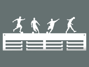 Wieszak na medale Piłkarze 40 cm - biały matowy