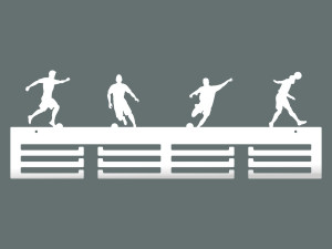 Wieszak na medale Piłkarze 60 cm - biały matowy