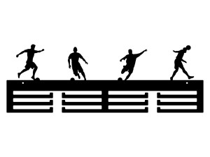 Wieszak na medale Piłkarze 60 cm - czarny mat