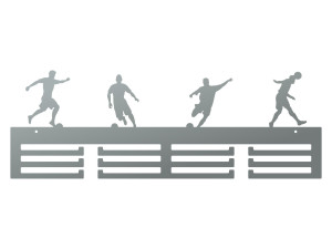 Wieszak na medale Piłkarze 60 cm - srebrny