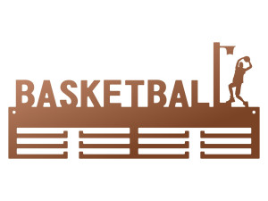 Wieszak na medale Koszykówka 40 cm - miedziany