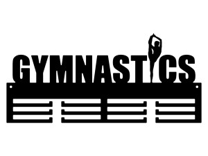 Wieszak na medale Gimnastyka 40 cm - czarny mat