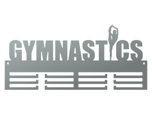 Wieszak na medale Gimnastyka 40 cm - srebrny