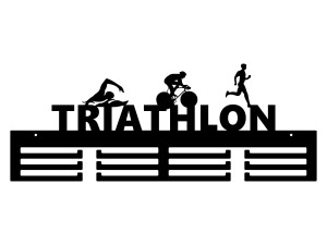 Wieszak na medale Triatlon 40 cm - miedziany