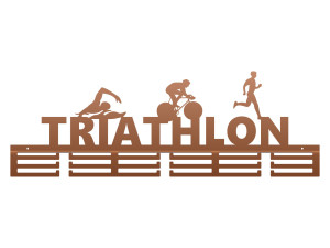 Wieszak na medale Triatlon 80 cm - miedziany