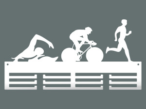 Wieszak na medale Triatlon II 40 cm - biały matowy