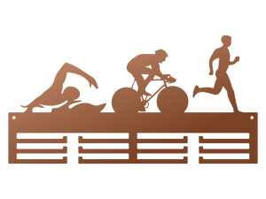 Wieszak na medale Triatlon II 40 cm - miedziany