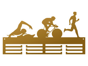 Wieszak na medale Triatlon II 40 cm - złoty