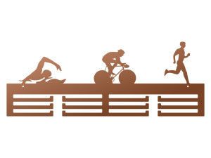 Wieszak na medale Triatlon II 60 cm - miedziany