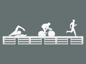 Wieszak na medale Triatlon II 80 cm - biały matowy