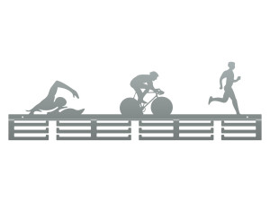 Wieszak na medale Triatlon II 80 cm - srebrny