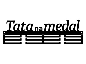 Wieszak na medale Tata na medal 40 cm - czarny mat