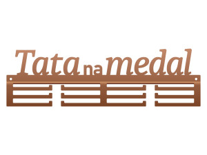 Wieszak na medale Tata na medal 40 cm - miedziany