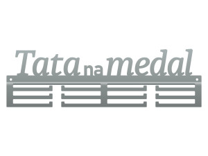 Wieszak na medale Tata na medal 40 cm - srebrny