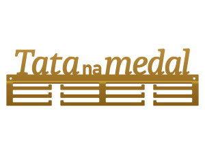 Wieszak na medale Tata na medal 40 cm - złoty