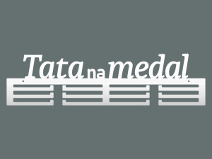 Wieszak na medale Tata na medal 60 cm - biały matowy