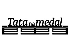 Wieszak na medale Tata na medal 60 cm - czarny mat