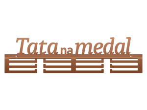 Wieszak na medale Tata na medal 60 cm - miedziany