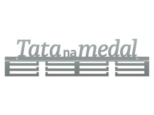 Wieszak na medale Tata na medal 60 cm - srebrny