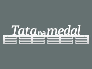 Wieszak na medale Tata na medal 80 cm - biały matowy