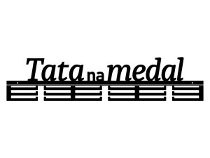Wieszak na medale Tata na medal 80 cm - czarny mat