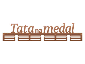 Wieszak na medale Tata na medal 80 cm - miedziany