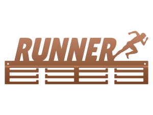 Wieszak na medale Runner 40 cm - miedziany