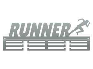 Wieszak na medale Runner 40 cm - srebrny