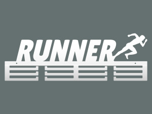Wieszak na medale Runner 60 cm - biały matowy
