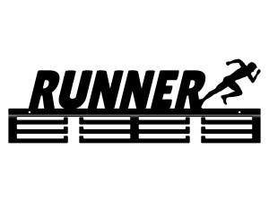 Wieszak na medale Runner 60 cm - czarny mat