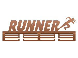 Wieszak na medale Runner 60 cm - miedziany