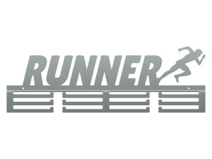 Wieszak na medale Runner 60 cm - srebrny