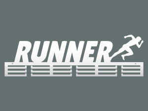 Wieszak na medale Runner 80 cm - biały matowy