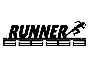 Wieszak na medale Runner 80 cm - czarny mat