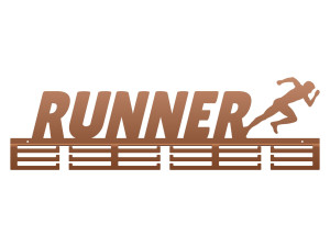 Wieszak na medale Runner 80 cm - miedziany