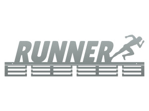 Wieszak na medale Runner 80 cm - srebrny