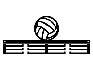 Wieszak na medale Siatkówka 40 cm - czarny mat