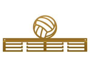 Wieszak na medale Siatkówka 40 cm - złoty