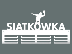 Wieszak na medale Siatkówka II 40 cm - biały matowy
