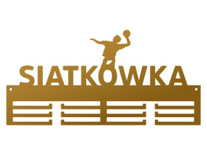 Wieszak na medale Siatkówka II 40 cm - złoty