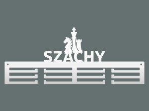 Wieszak na medale Szachy 40 cm - biały matowy
