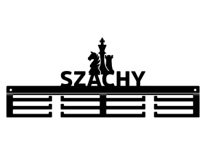 Wieszak na medale Szachy 40 cm - czarny mat