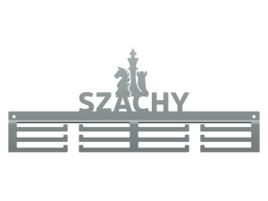Wieszak na medale Szachy 40 cm - srebrny