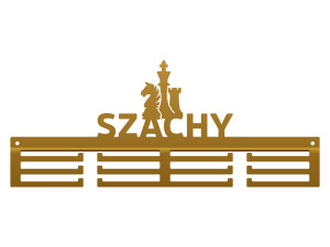 Wieszak na medale Szachy 40 cm - złoty