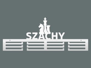 Wieszak na medale Szachy 60 cm - biały matowy