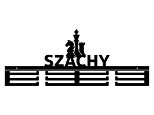 Wieszak na medale Szachy 80 cm - czarny mat
