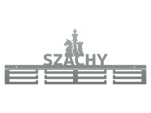 Wieszak na medale Szachy 60 cm - srebrny