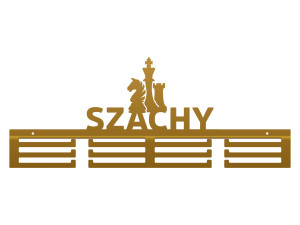 Wieszak na medale Szachy 60 cm - złoty