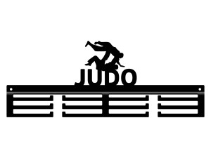 Wieszak na medale Judo 40 cm - czarny mat