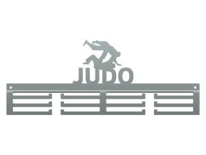 Wieszak na medale Judo 40 cm - srebrny
